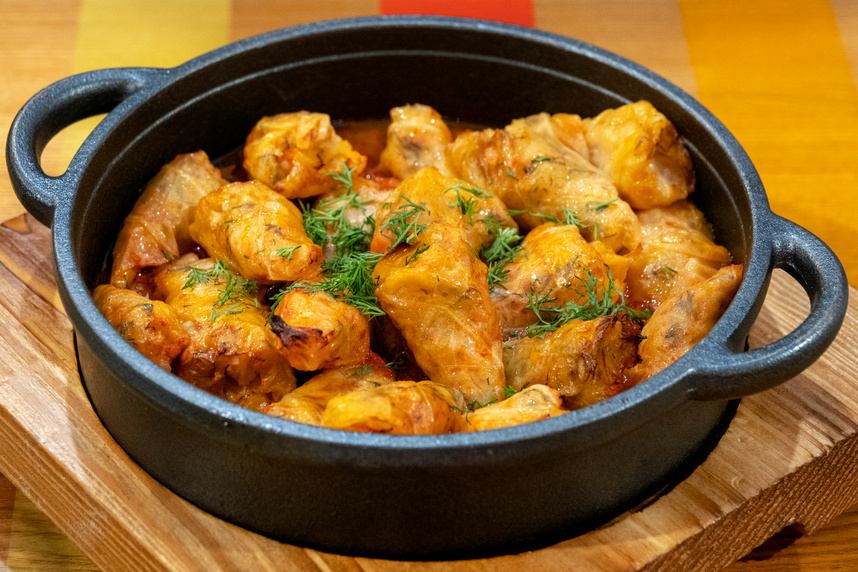 Pot of Stuffed Cabbage Rolls