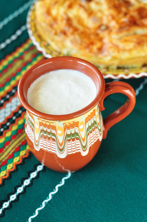 Bulgarian yogurt and banitsa